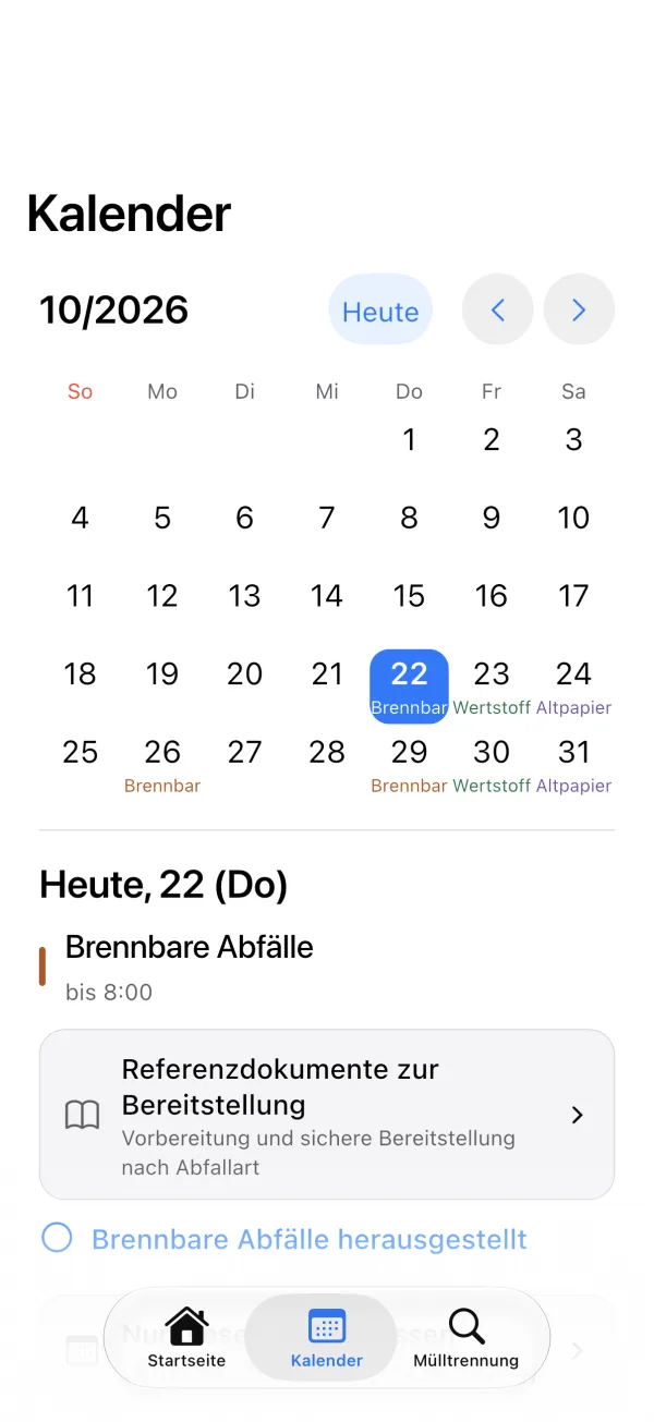 Kalender — iPhone