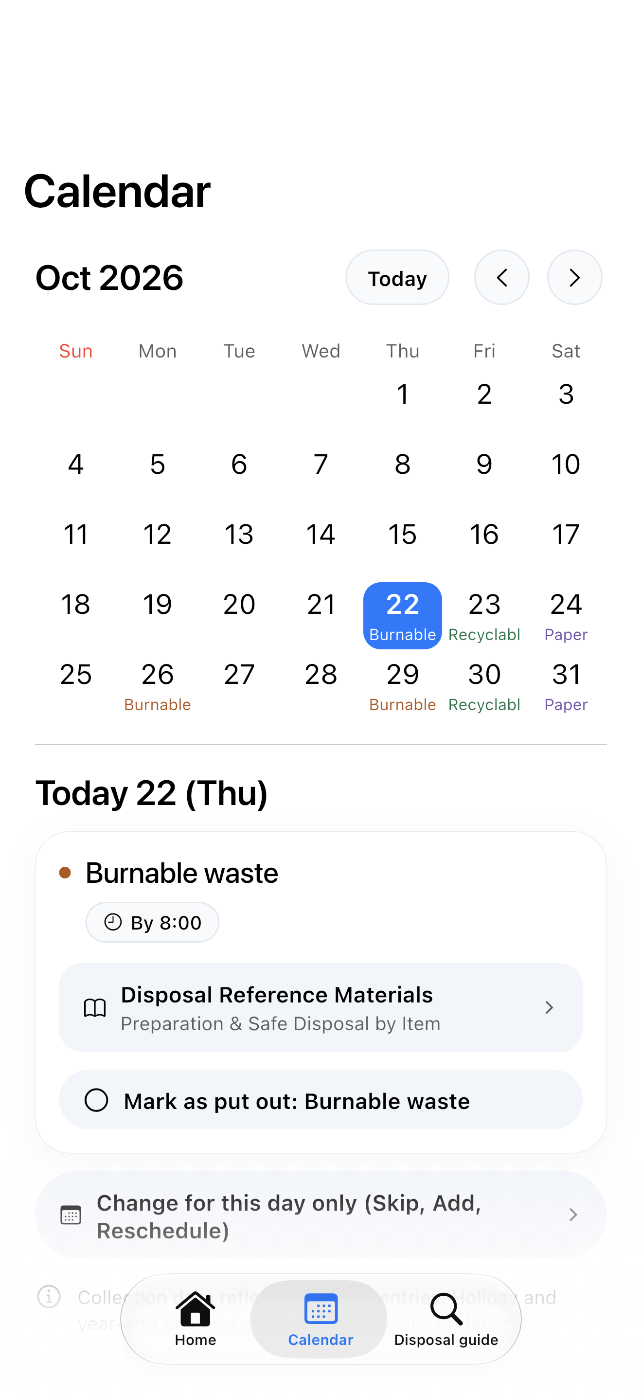 Calendar — iPhone