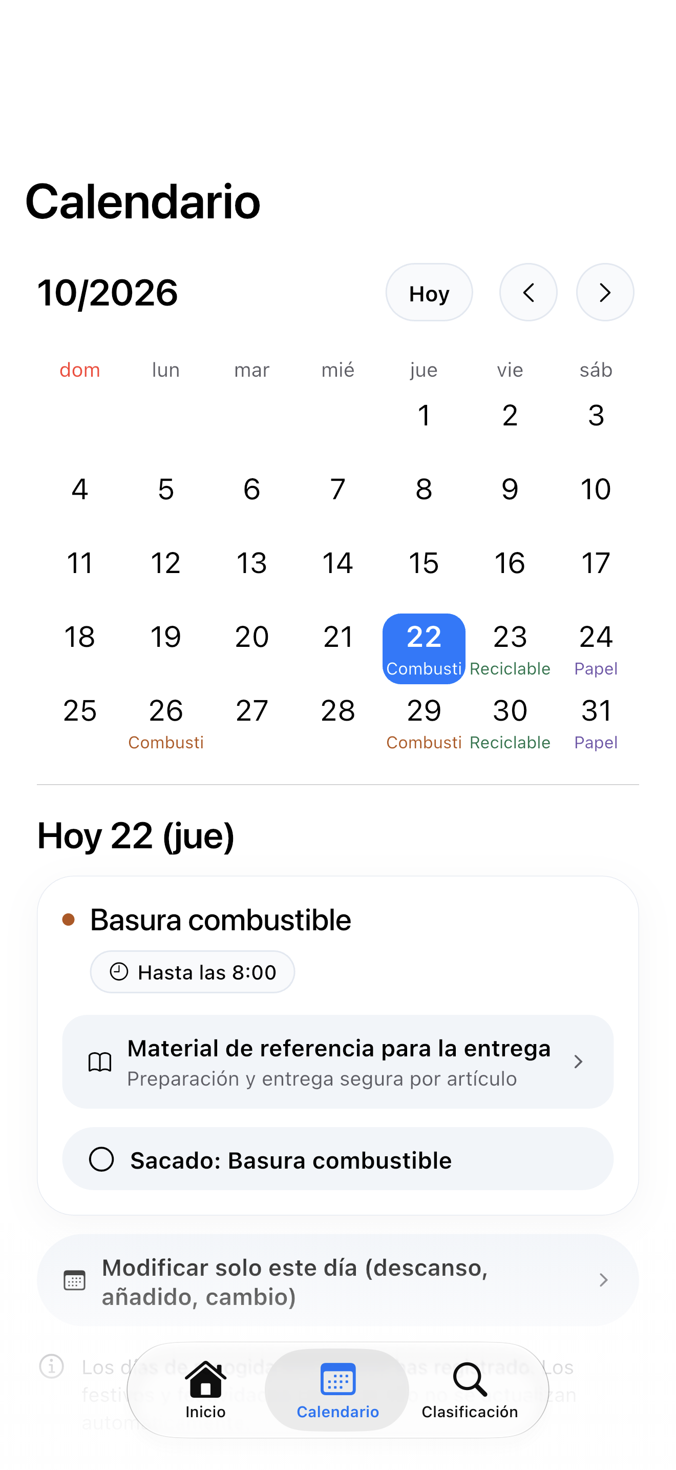 Calendario — iPhone